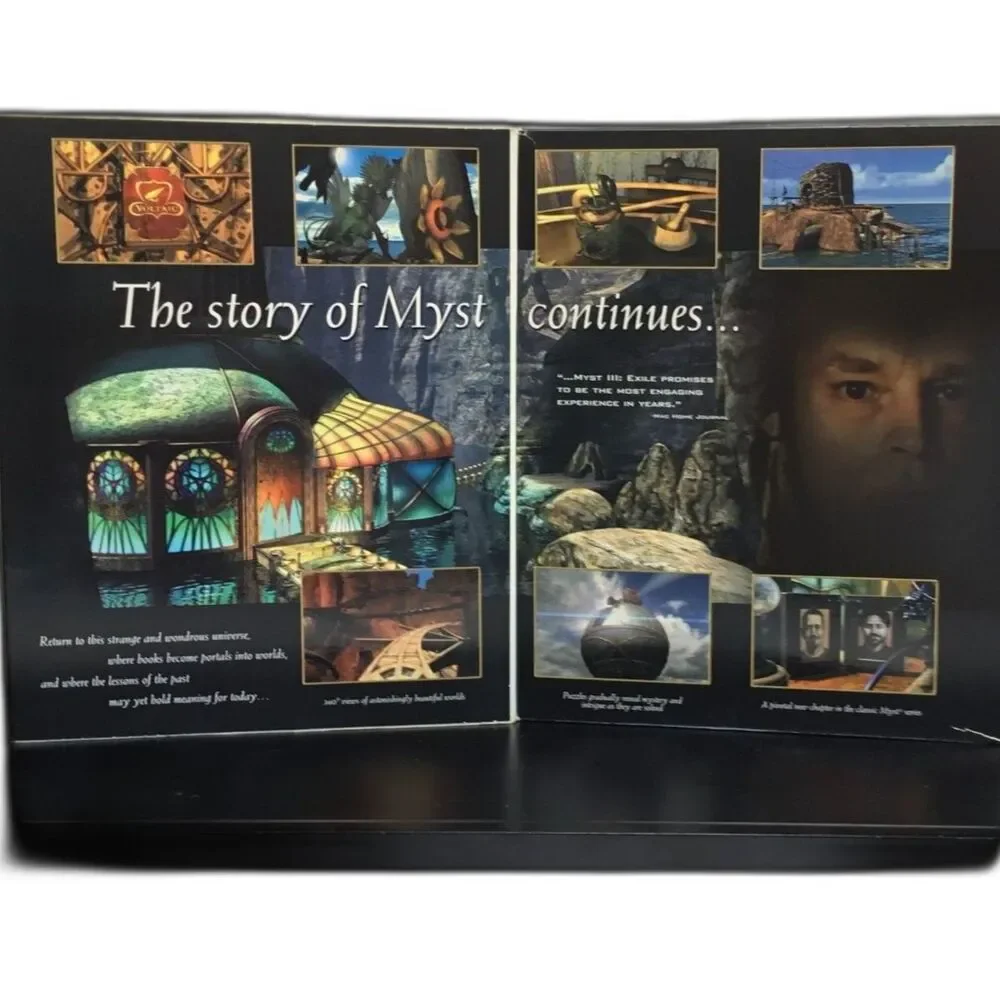 Myst III Exile PC Mac Game Vintage 2001 Ubisoft 4 Disc Box Set
